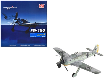 Focke-Wulf FW 190A-3 Fighter Aircraft "III/JG 2 Commander Hptm. Hans Hahn WWII" German Luftwaffe "Air Power Series" 1/48 Diecast Model by Hobby Master  free shipping USA