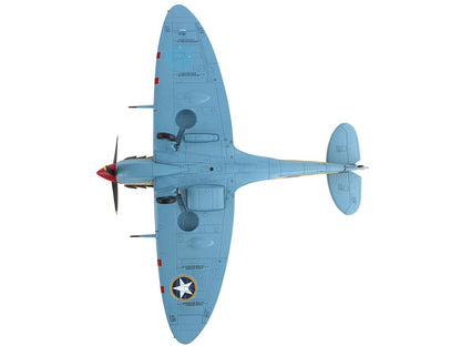 Supermarine Spitfire Mk.Vb Trop Fighter Aircraft "ER570 4th Fighter Squadron 52nd Fighter Group" (1943) Mediterranean Allied Coastal Air Force "Air Power Series" 1/48 Diecast Model by Hobby Master