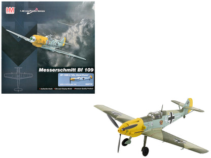 Messerschmitt Bf 109E-3 Fighter Aircraft "White 4 Unteroffizier Horst Perez 4/JG 26" (1940) German Luftwaffe "Air Power Series" 1/48 Diecast Model by Hobby Master  free shipping USA