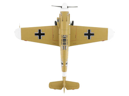 Messerschmitt Bf 109F-4 Fighter Aircraft "Marseille Yellow 14 3./JG27 Egypt" (1942) German Luftwaffe "Air Power Series" 1/48 Diecast Model by Hobby Master