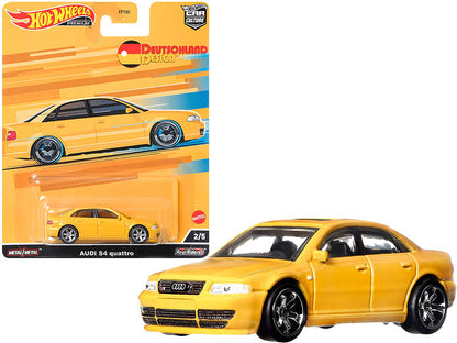Audi S4 Quattro with Sunroof Yellow "Deutschland Design" Series Diecast Model Car by Hot Wheels  free shipping USA