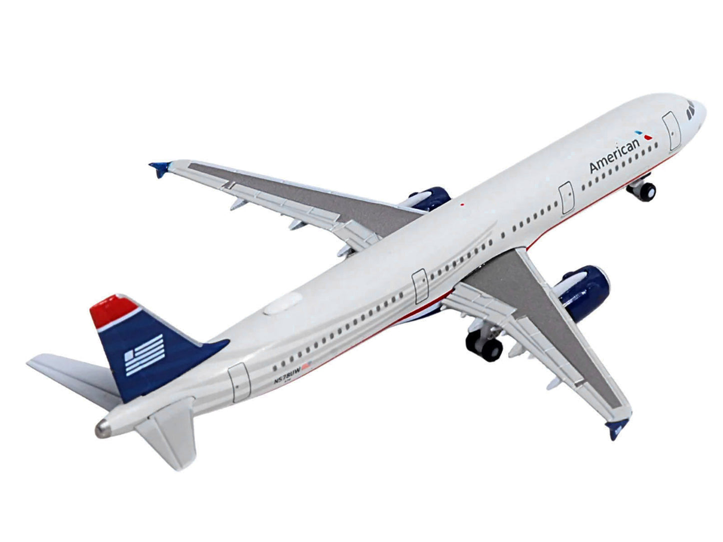 Airbus A321 Commercial Aircraft "American Airlines" (N578UW) Gray with Blue Tail 1/500 Diecast Model by Herpa