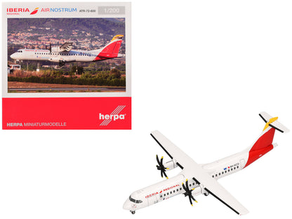 ATR 72-600 Commercial Aircraft "Iberia Regional" (9H-NCD) White with Red Tail 1/200 Diecast Model Airplane by Herpa  free shipping USA