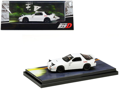 Mazda RX-7 (FC3S) RHD (Right Hand Drive) White "RedSuns" with Ryosuke Takahashi Driver Figure "Initial D" (1995-2013) Manga 1/64 Diecast Model Car by Hobby Japan  free shipping USA