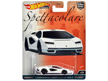 Lamborghini Countach LPI 800-4 White "Spettacolare" Series Diecast Model Car by Hot Wheels  free shipping USA