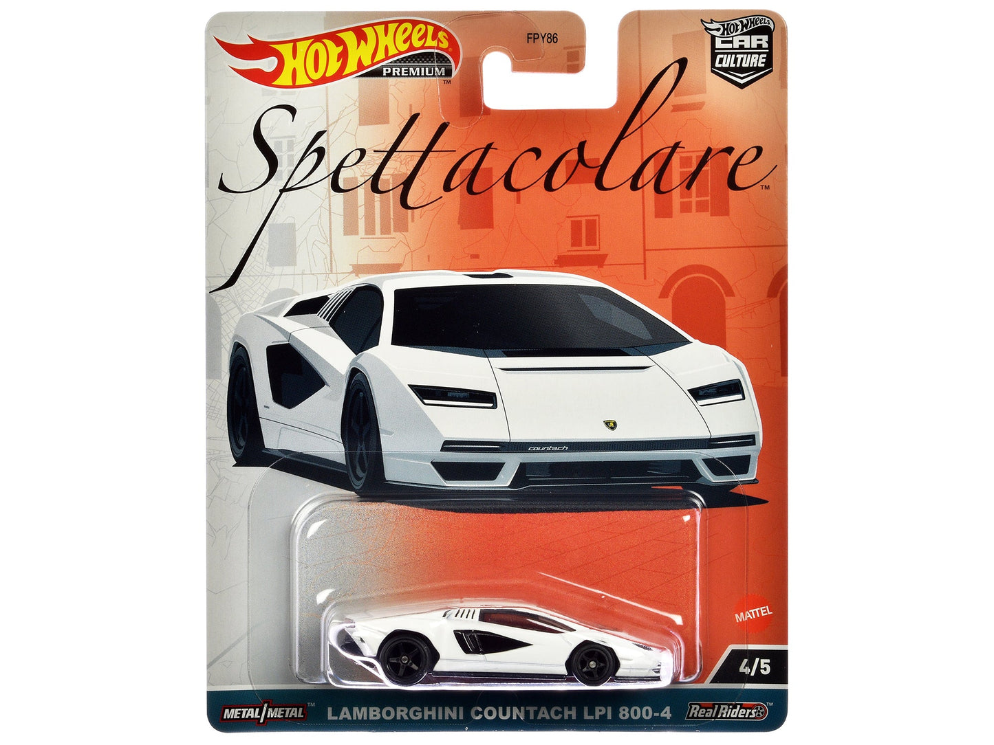 Lamborghini Countach LPI 800-4 White "Spettacolare" Series Diecast Model Car by Hot Wheels  free shipping USA