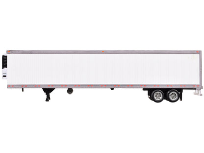 Box Trailer with Reefer White 1/87 (HO) Scale Plastic Model by HO Logistics