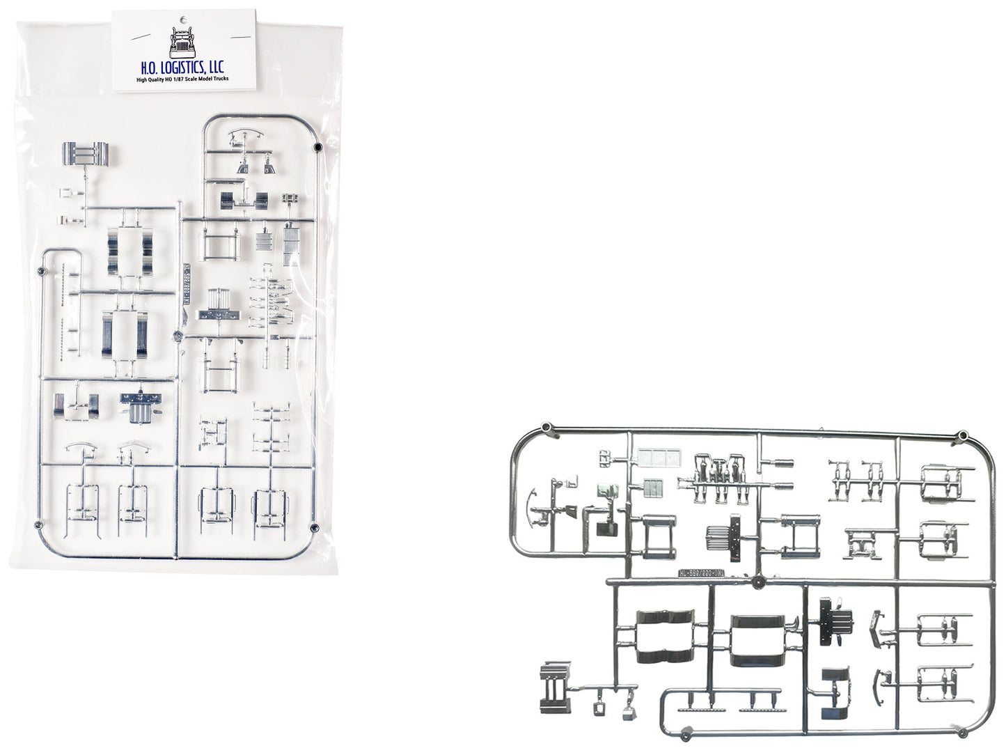 Chrome Plated Parts for Peterbilt 589 and Kenworth W990 Trucks 1/87 (HO) Plastic Model by HO Logistics  free shipping USA