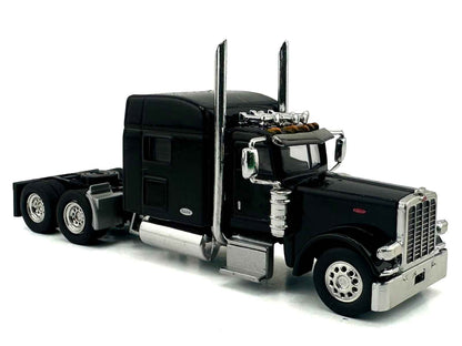 Peterbilt 389 Truck Tractor with Sleeper Cab Black 1/87 (HO) Scale Plastic Model Car by HO Logistics