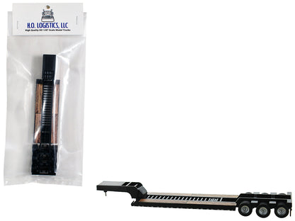 Low Boy Flatbed Trailer Black 1/87 (HO) Plastic Model Car by HO Logistics  free shipping USA