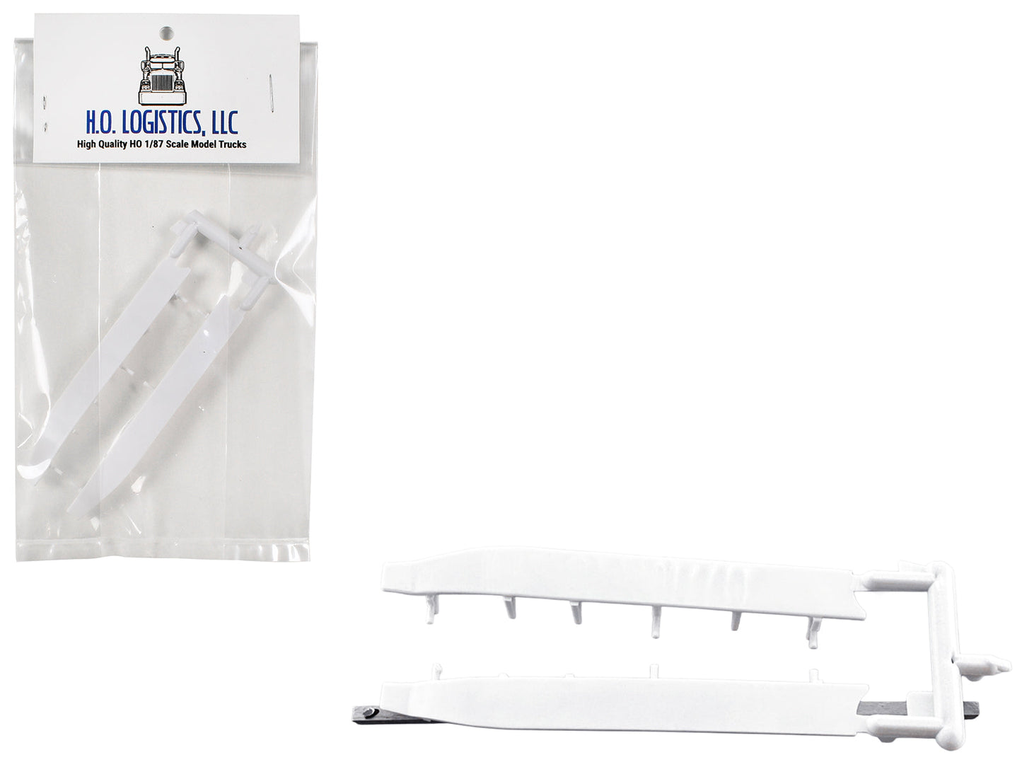 Trailer Wind Skirts for 53' Dry Vans White 1/87 (HO) Plastic Model Car by HO Logistics  free shipping USA