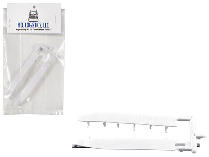 Trailer Wind Skirts for 53' Dry Vans White 1/87 (HO) Plastic Model Car by HO Logistics  free shipping USA