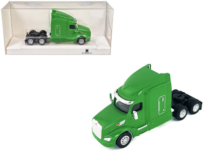 Peterbilt 579 Sleeper Cab Lime Green 1/87 (HO) Plastic Model Car by HO Logistics  free shipping USA