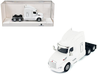 Peterbilt 579 Sleeper Cab White 1/87 (HO) Plastic Model Car by HO Logistics  free shipping USA