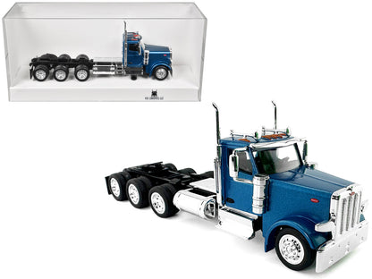 Peterbilt 589 3-Axel Day Cab Blue Metallic 1/87 (HO) Plastic Model Car by HO Logistics  free shipping USA