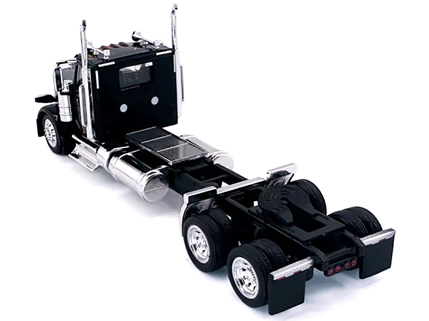 Peterbilt 589 2-Axel Day Cab Black 1/87 (HO) Plastic Model Car by HO Logistics