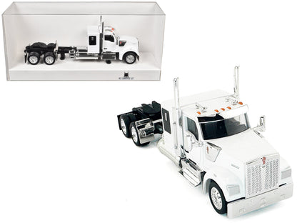 Kenworth W990 with Flat Top Sleeper Cab White 1/87 (HO) Plastic Model Car by HO Logistics  free shipping USA