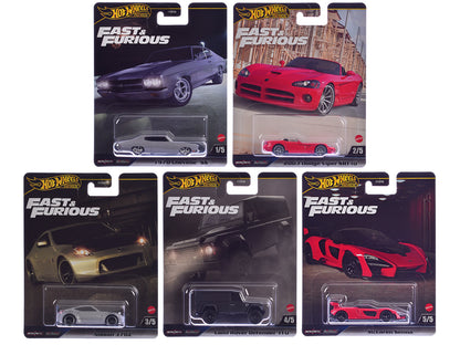 "Fast & Furious" 2024 5 piece Set J Diecast Model Cars by Hot Wheels  free shipping USA