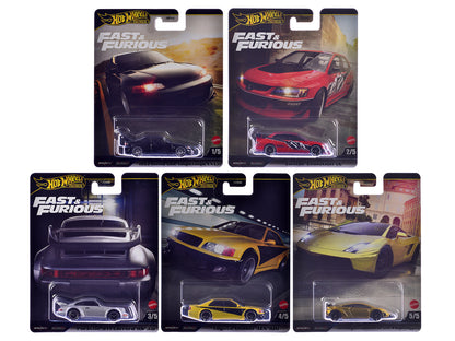"Fast & Furious" 2025 5 piece Set M Diecast Model Cars by Hot Wheels  free shipping USA