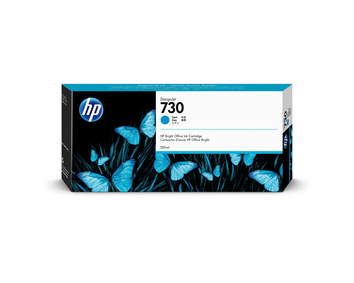 New, Pre-Owned - HP 730 300-ml (P2V68A) Cyan Ink Cartridge