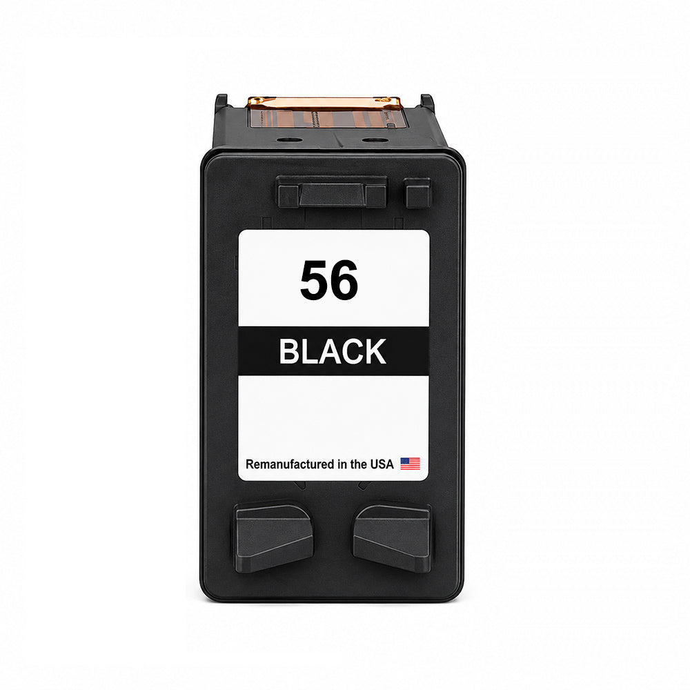 U.S. Remanufactured for HP 56 (C6656AN) Black Ink Cartridge