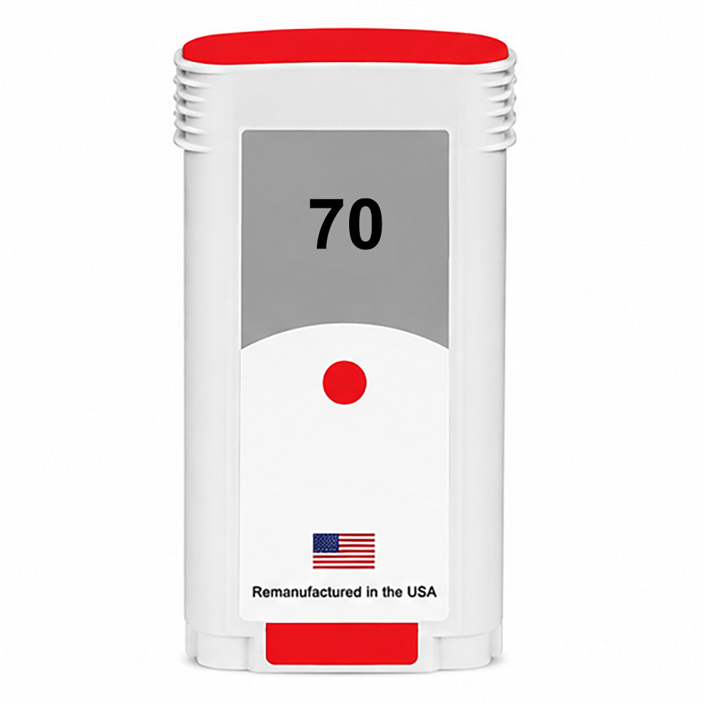 U.S. Remanufactured for HP 70 130-ml (C9456A) Red Ink Cartridge