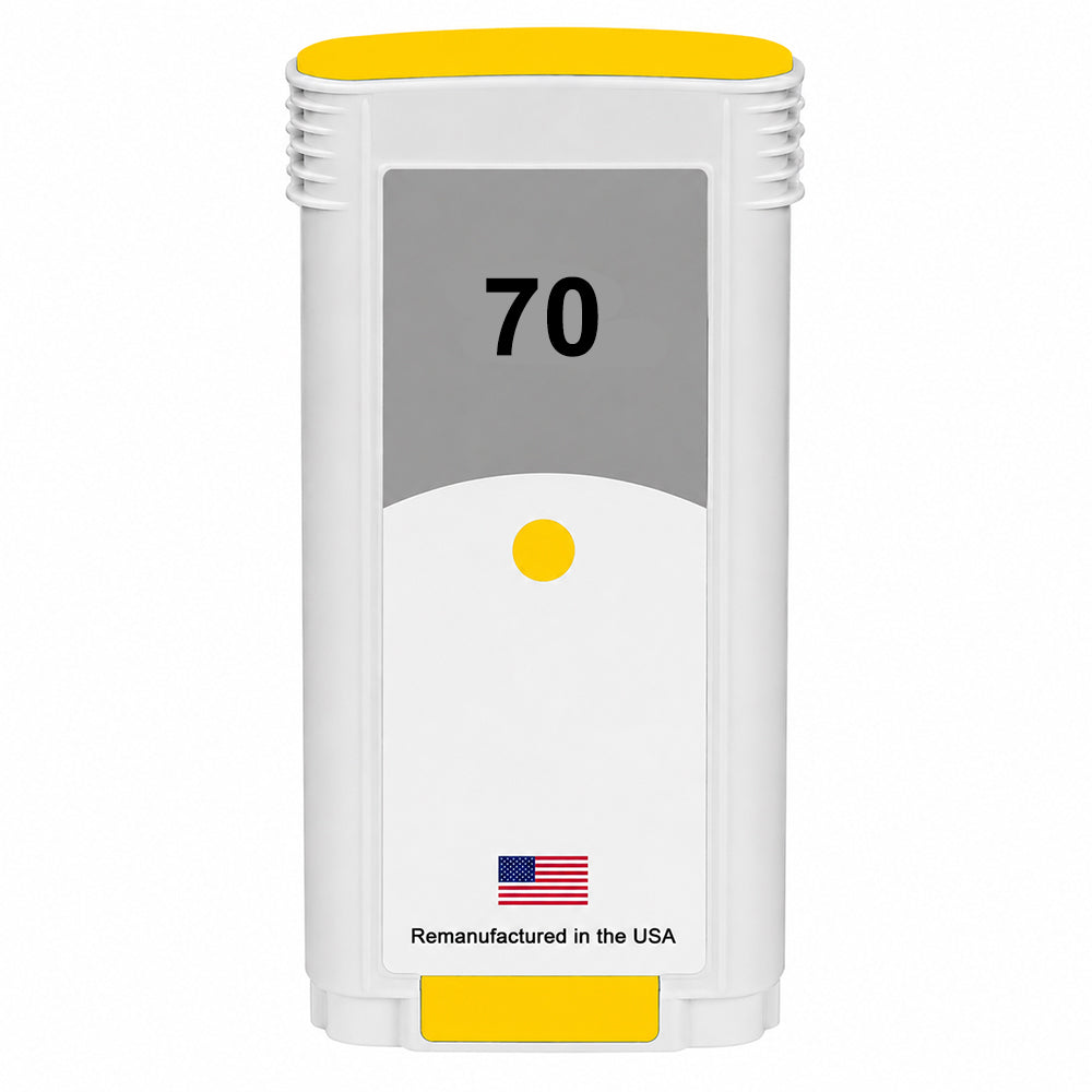 U.S. Remanufactured for HP 70 130-ml (C9454A) Yellow Ink Cartridge