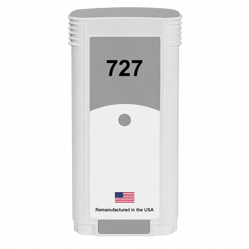 U.S. Remanufactured for HP 727 130ml (B3P24A) Gray Ink Cartridges