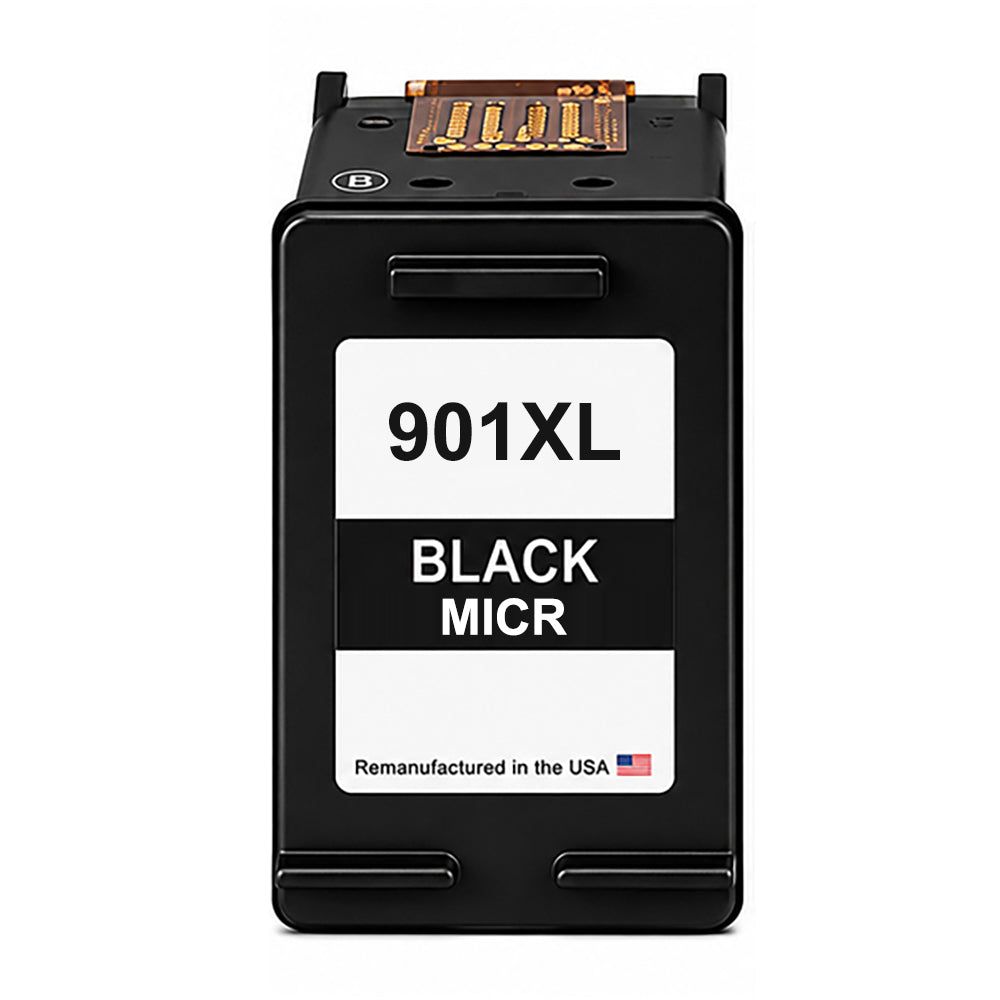 U.S. Remanufactured for HP 901XL (CC654AN) Black MICR Ink Cartridge