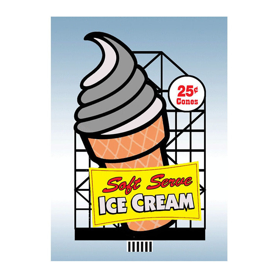 Miller Engineering 883001 O/Ho Soft Serve Billboard