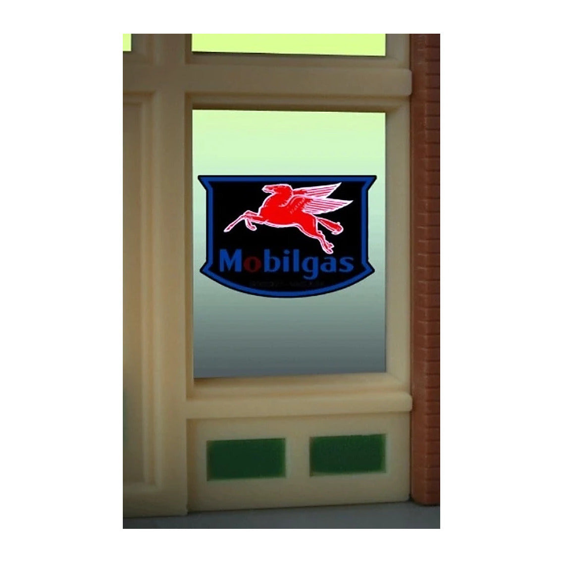 Miller Engineering 9025 Ho/N Mobilgas Window Sign