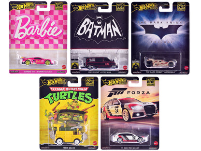 "Pop Culture 2024" 5 piece Set E "Premium Series" Diecast Model Cars by Hot Wheels  free shipping USA