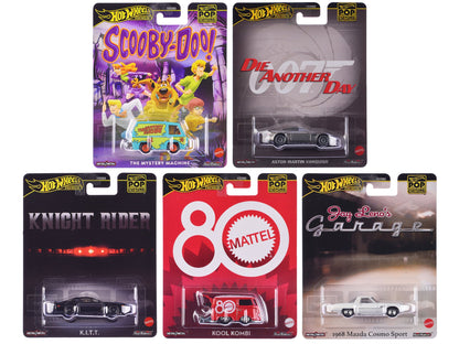 "Pop Culture 2024" 5 piece Set G "Premium Series" Diecast Model Cars by Hot Wheels  free shipping USA