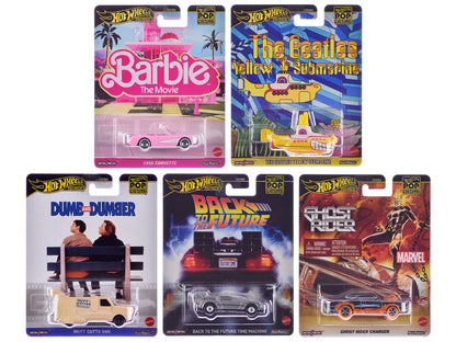 "Pop Culture 2025" 5 piece Set H "Premium Series" Diecast Model Cars by Hot Wheels  free shipping USA