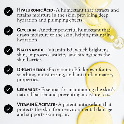 Market Fresh Beauty Hyaluronic Acid Serum - Hydrate & Plump with Ceramides, Aloe Vera, & Malachite Extract | Fragrance-Free | 2 fl oz by  Los Angeles Brands
