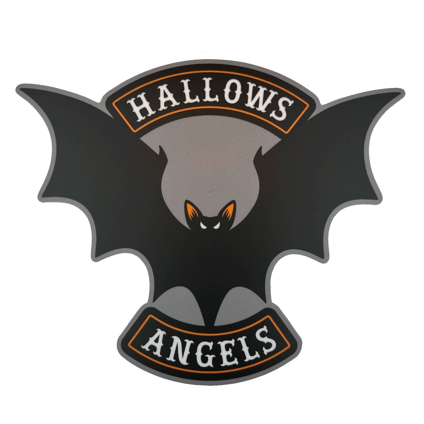 Hallows Angels Vampire Bat Motorcycle Club Halloween Sticker