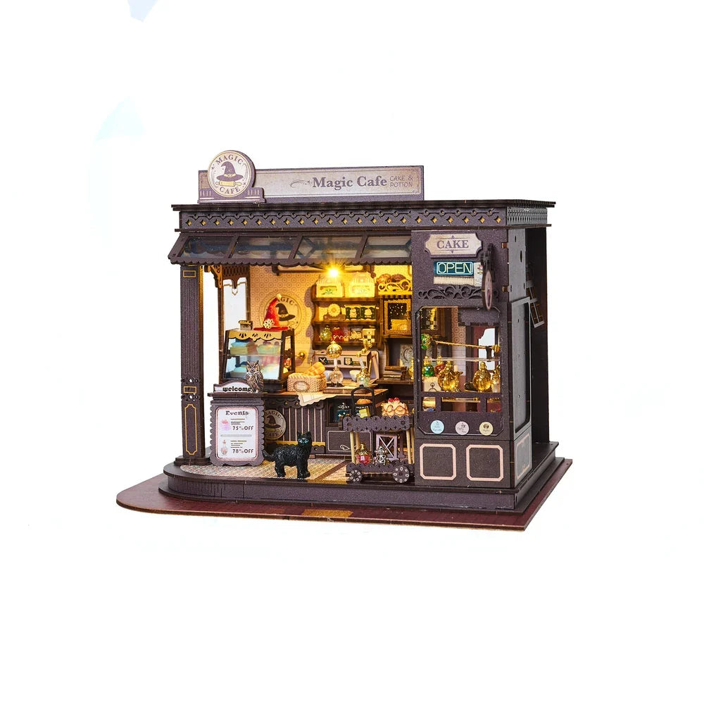HandsCraft: DIY Miniature House Kit - Magic Cafe