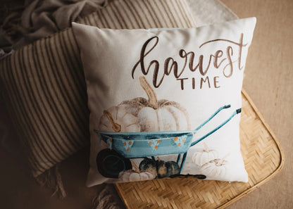Harvest Time Pillow Cover |  Pumpkin Wagon Pillow | Farmhouse Pillows | Country Decor | Fall Throw Pillows | Cute Throw Pillows | Gift by UniikPillows