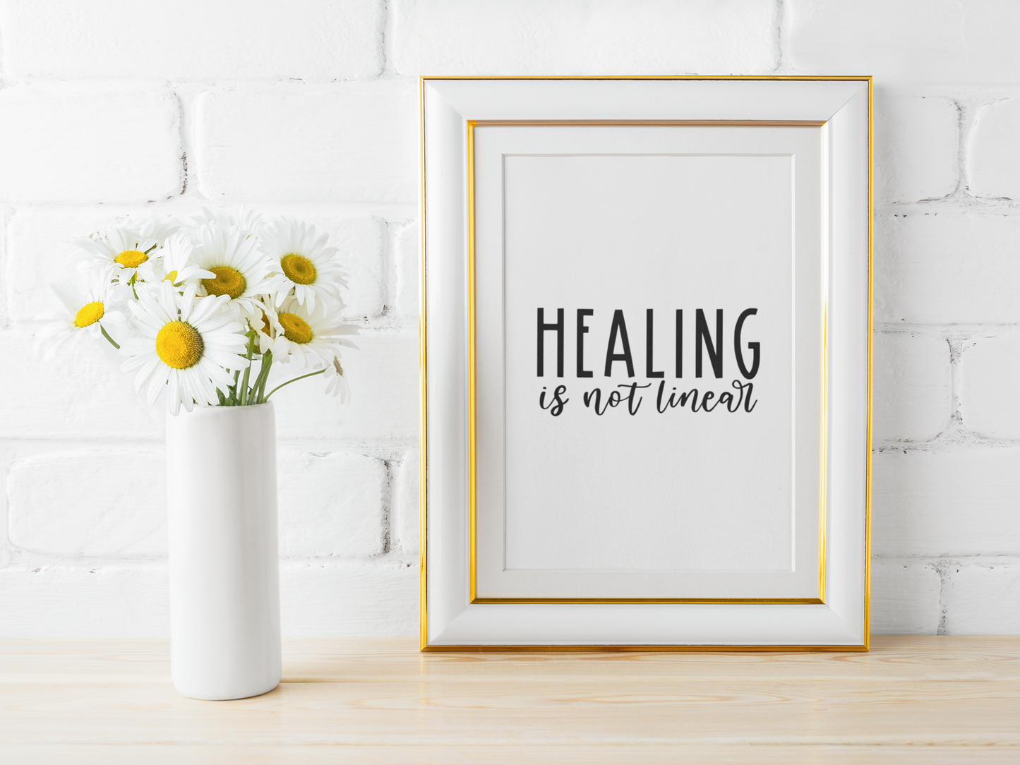 Healing Is Not Linear Mental Health Inspirational Wall Decor Quote Print by WinsterCreations™ Official Store