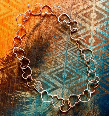 Linked Heart Chakra Necklace by Jennifer Cervelli Jewelry