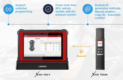 LAUNCH X431 I-TPMS TPMS Tire Pressure Diagnostic Tools Active/ Relearn/Program 315Mhz 433Mhz RF-Sensor for X431 V/V+/PRO3S/PAD V