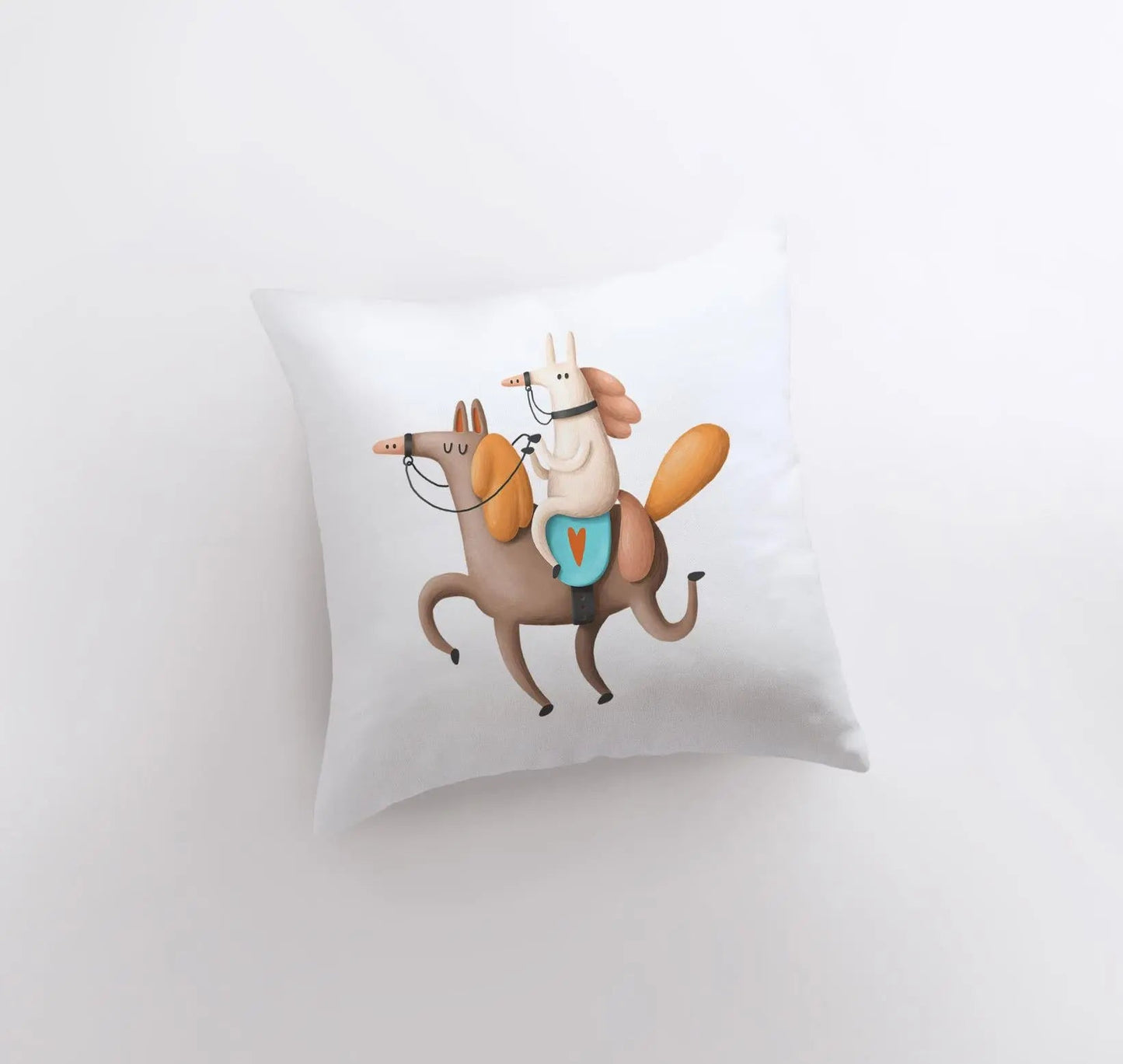 Horse Riding Horse Pillow | Throw Pillow | Horse Lover | Animal Lover Gift | Tiny House Decor | Cowgirl Pillow | Horse Pillow Pet by UniikPillows