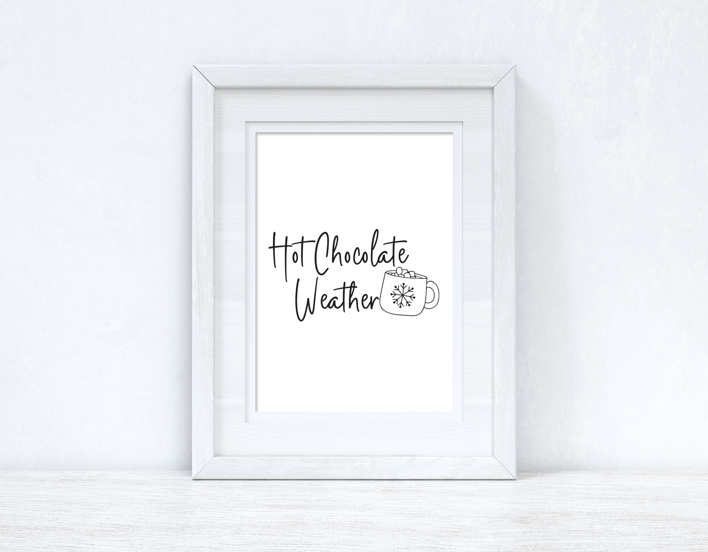 Hot Choc Weather Autumn Seasonal Wall Home Decor Print by WinsterCreations™ Official Store