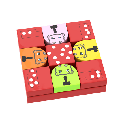 Hangry Hippos Game - Small Custom Fun Building Set - Custom Printed  - Made Using LEGO® Parts
