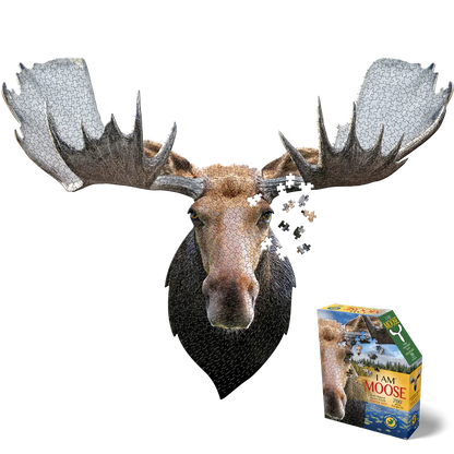 I Am Moose 700 Piece Head Shaped Jigsaw Puzzle Madd Capp