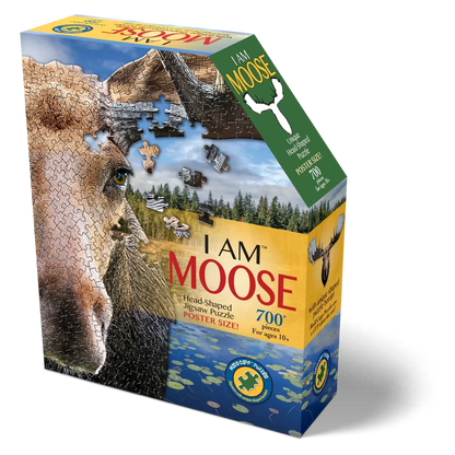 I Am Moose 700 Piece Head Shaped Jigsaw Puzzle Madd Capp