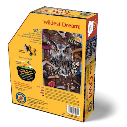 I Am Owl 550 Piece Head Shaped Jigsaw Puzzle Madd Capp