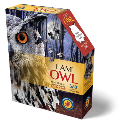 I Am Owl 550 Piece Head Shaped Jigsaw Puzzle Madd Capp