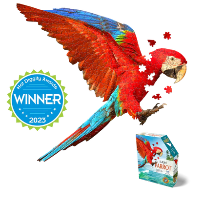 I Am Parrot 300 Piece Bird Shaped Jigsaw Puzzle Madd Capp