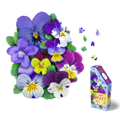 I Am Violet 350 Piece Floral Shaped Jigsaw Puzzle Madd Capp